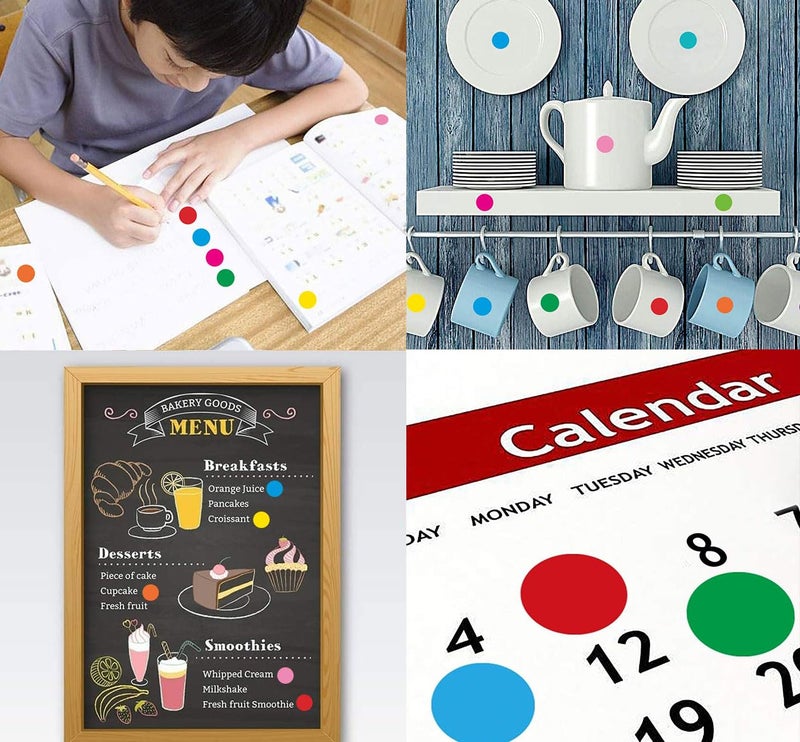 PARLAIM 1050 PCS Color Coding Labels Circle Dot Stickers,10 Color Style Colorful Coding Label Sticker for Office,Student Classroom - Image 5